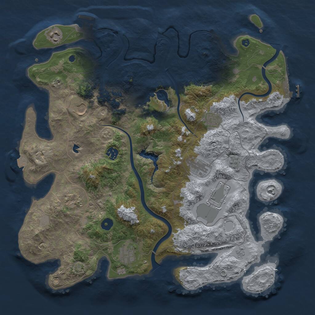 Rust Map: Procedural Map, Size: 4000, Seed: 778185968, 15 Monuments