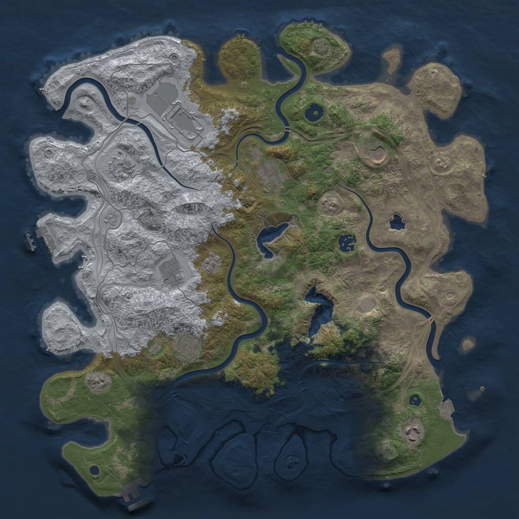 Rust Map: Procedural Map, Size: 4333, Seed: 16012025, 15 Monuments