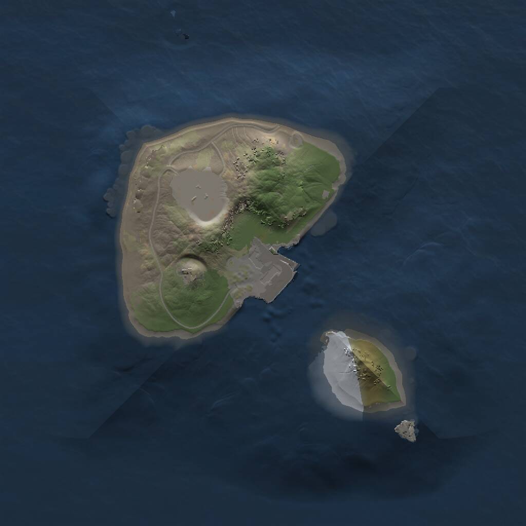 Rust Map: Procedural Map, Size: 1250, Seed: 3215, 1 Monuments