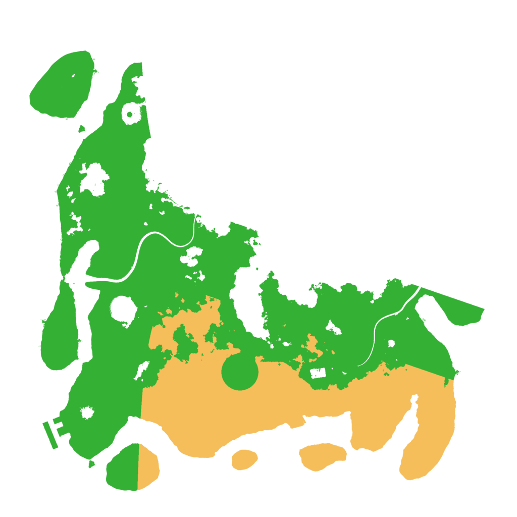 Biome Rust Map: Procedural Map, Size: 3700, Seed: 551174254