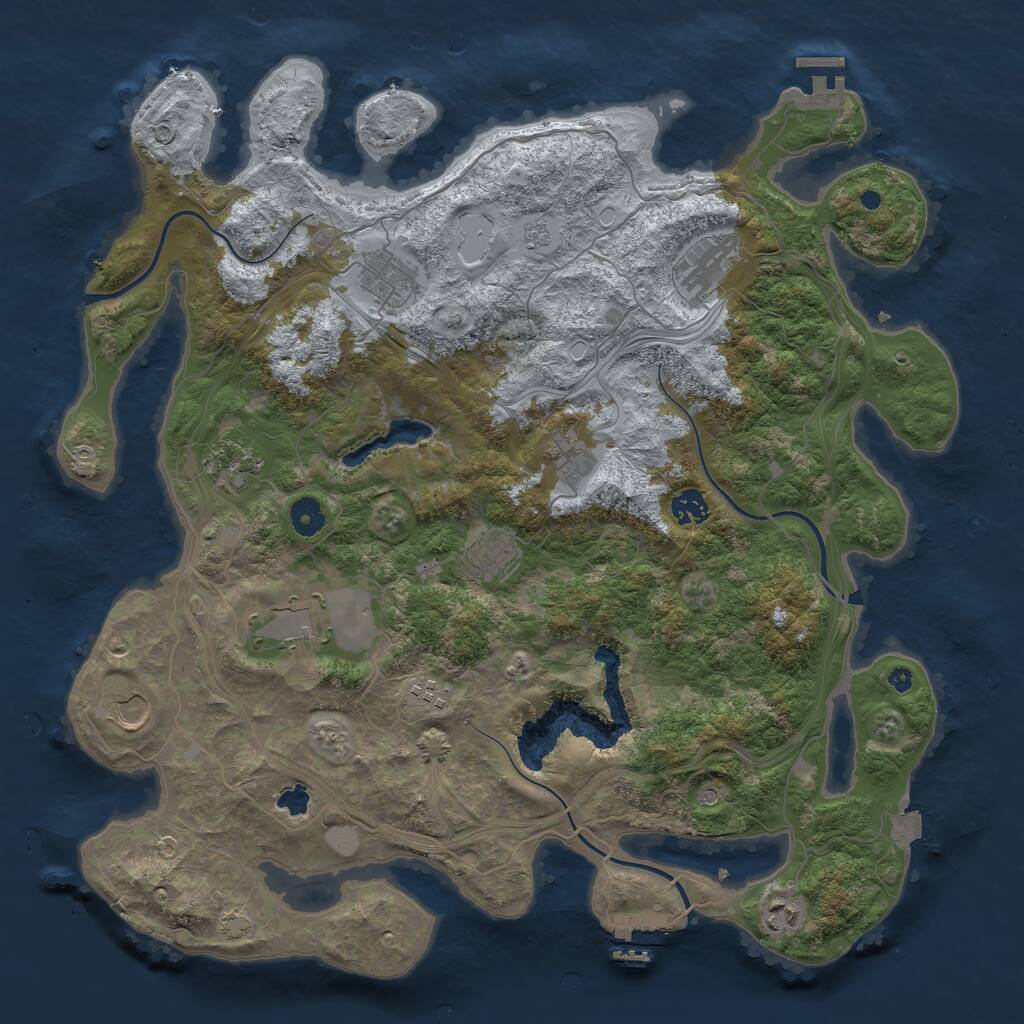 Rust Map: Procedural Map, Size: 4250, Seed: 270379, 16 Monuments