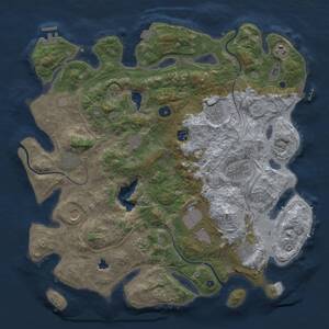 Thumbnail Rust Map: Procedural Map, Size: 4250, Seed: 826474631, 16 Monuments