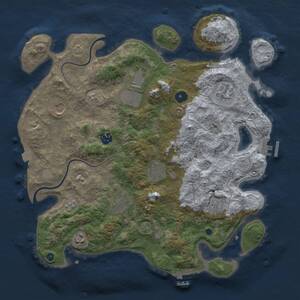 Thumbnail Rust Map: Procedural Map, Size: 3850, Seed: 809969795, 15 Monuments