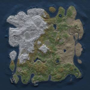 Thumbnail Rust Map: Procedural Map, Size: 4000, Seed: 926554, 14 Monuments