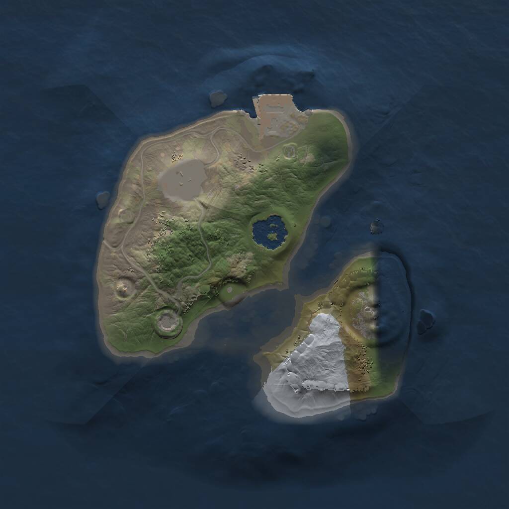 Rust Map: Procedural Map, Size: 1500, Seed: 3215, 1 Monuments