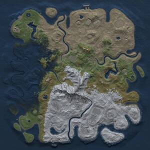 Thumbnail Rust Map: Procedural Map, Size: 5000, Seed: 573626, 17 Monuments