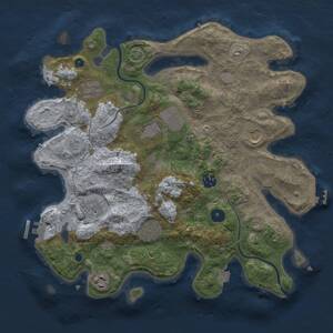 Thumbnail Rust Map: Procedural Map, Size: 3600, Seed: 6122024, 14 Monuments
