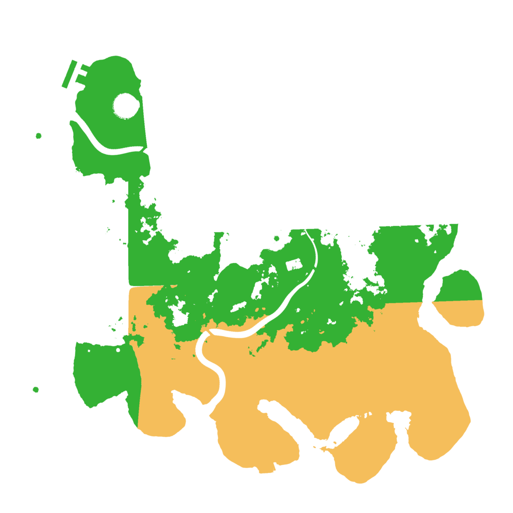Biome Rust Map: Procedural Map, Size: 3600, Seed: 990325