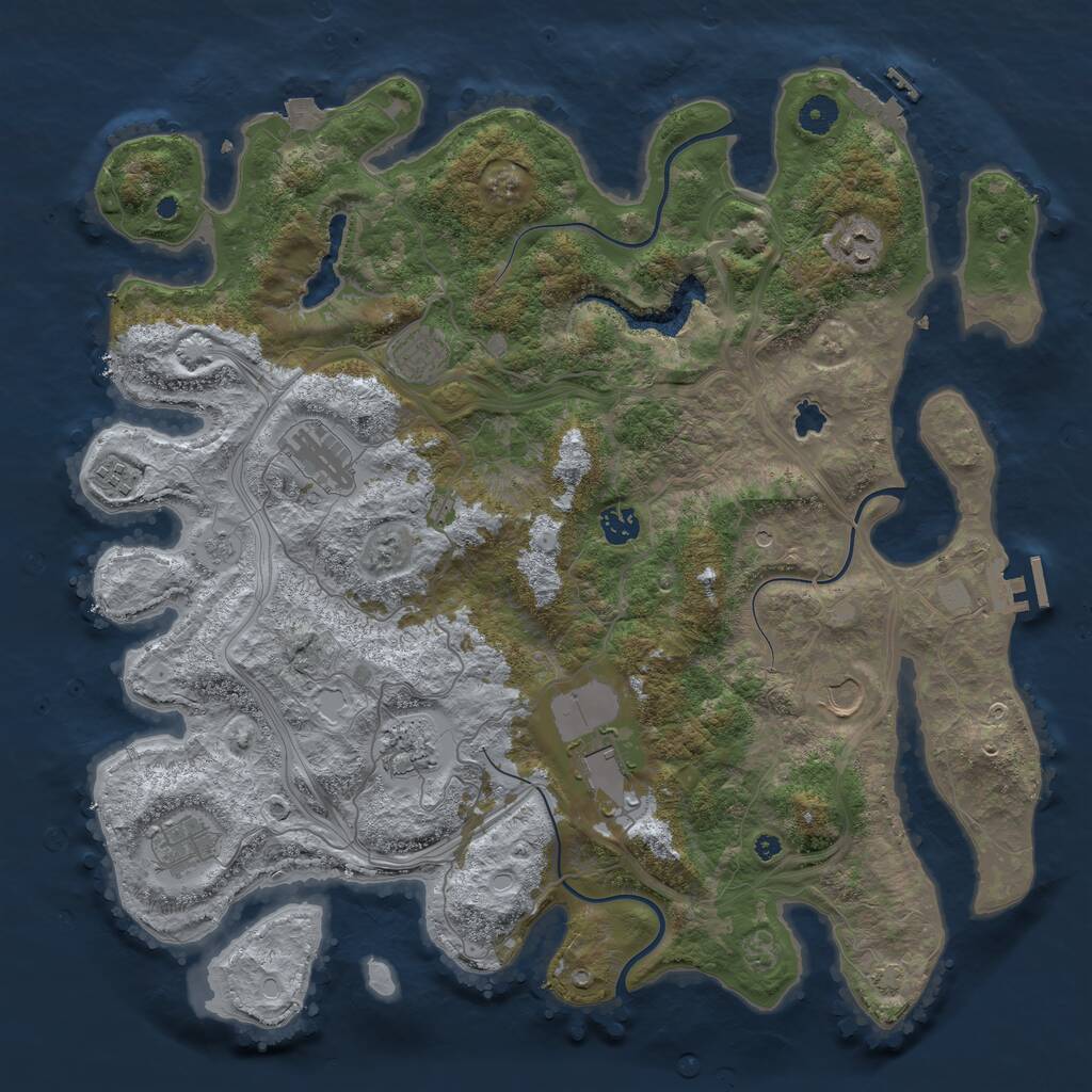 Rust Map: Procedural Map, Size: 4250, Seed: 9374556, 15 Monuments