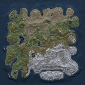 Thumbnail Rust Map: Procedural Map, Size: 4000, Seed: 223543185, 14 Monuments