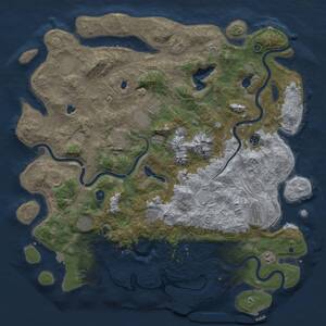 Thumbnail Rust Map: Procedural Map, Size: 5000, Seed: 5837388, 17 Monuments