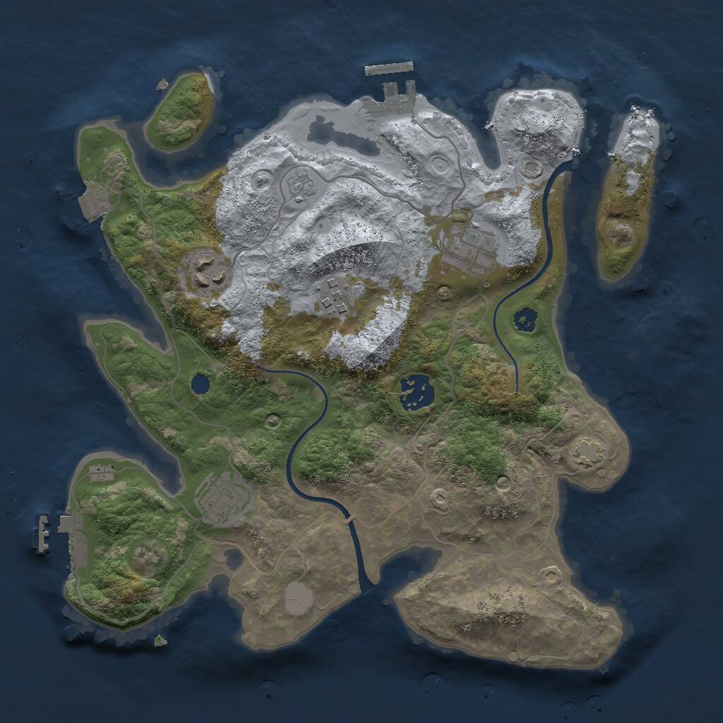 Rust Map: Procedural Map, Size: 3000, Seed: 1473762532, 10 Monuments