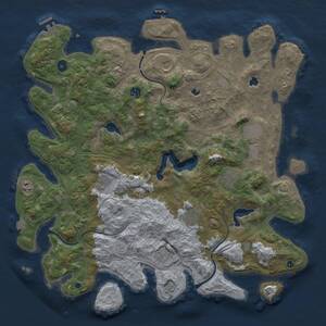 Thumbnail Rust Map: Procedural Map, Size: 4500, Seed: 1328944821, 15 Monuments
