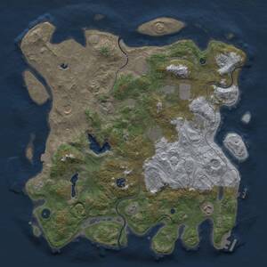 Thumbnail Rust Map: Procedural Map, Size: 4250, Seed: 2039343908, 16 Monuments