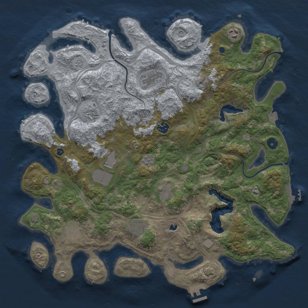 Rust Map: Procedural Map, Size: 4250, Seed: 44751490, 15 Monuments