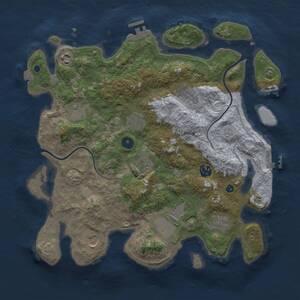 Thumbnail Rust Map: Procedural Map, Size: 3750, Seed: 2053307922, 15 Monuments