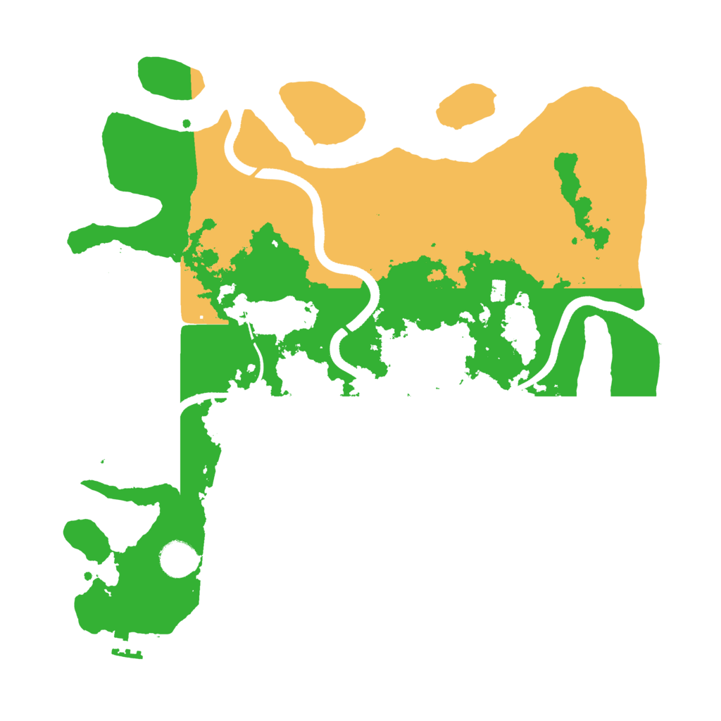 Biome Rust Map: Procedural Map, Size: 3500, Seed: 88398629