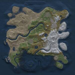Thumbnail Rust Map: Procedural Map, Size: 3500, Seed: 647502720, 14 Monuments