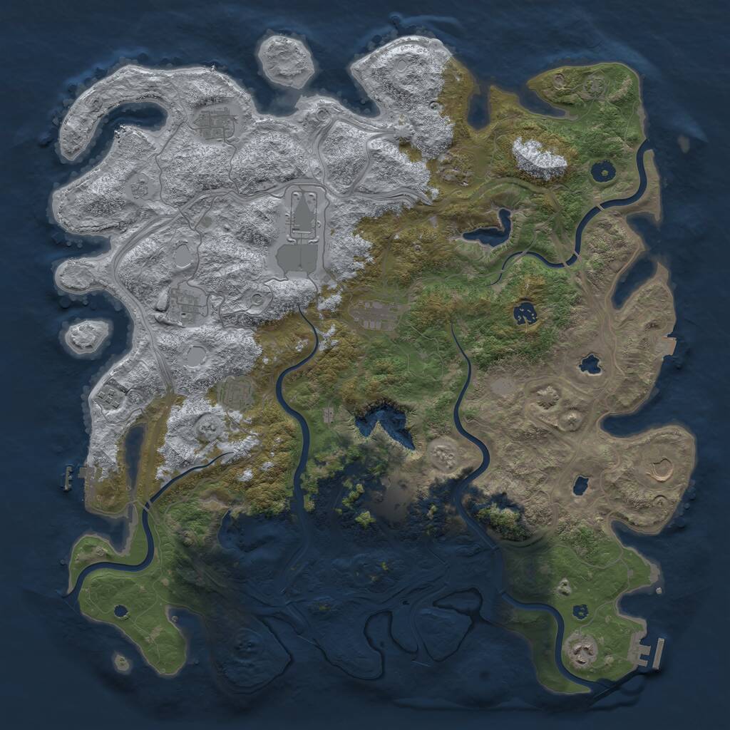Rust Map: Procedural Map, Size: 4750, Seed: 213, 17 Monuments