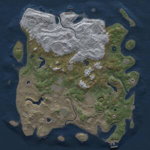 Thumbnail Rust Map: Procedural Map, Size: 4500, Seed: 1342915193, 15 Monuments