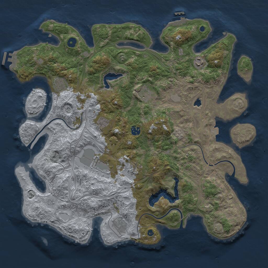 Rust Map: Procedural Map, Size: 4250, Seed: 137921303, 15 Monuments