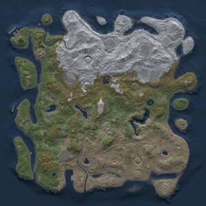Thumbnail Rust Map: Procedural Map, Size: 4500, Seed: 589155305, 15 Monuments