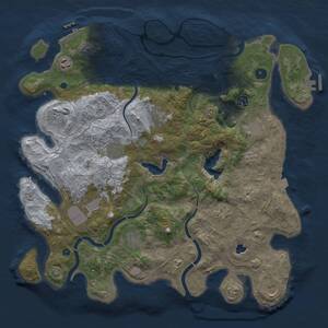 Thumbnail Rust Map: Procedural Map, Size: 4250, Seed: 1229202432, 17 Monuments