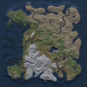Thumbnail Rust Map: Procedural Map, Size: 4500, Seed: 473803591, 17 Monuments