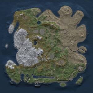 Thumbnail Rust Map: Procedural Map, Size: 3900, Seed: 891932351, 17 Monuments