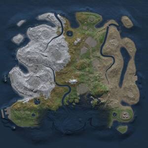 Thumbnail Rust Map: Procedural Map, Size: 3500, Seed: 70092409, 14 Monuments