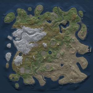 Thumbnail Rust Map: Procedural Map, Size: 4250, Seed: 1607443540, 14 Monuments