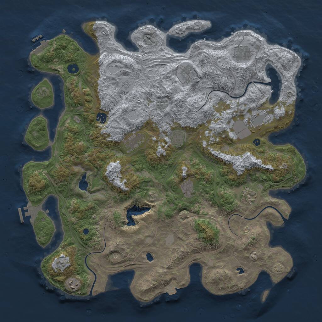 Rust Map: Procedural Map, Size: 4500, Seed: 78763194, 16 Monuments