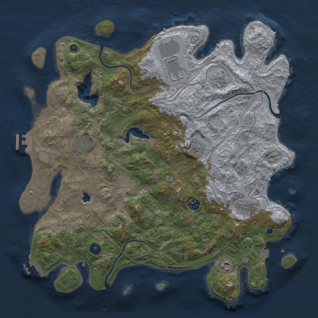 Rust Map: Procedural Map, Size: 4250, Seed: 1915871108, 15 Monuments