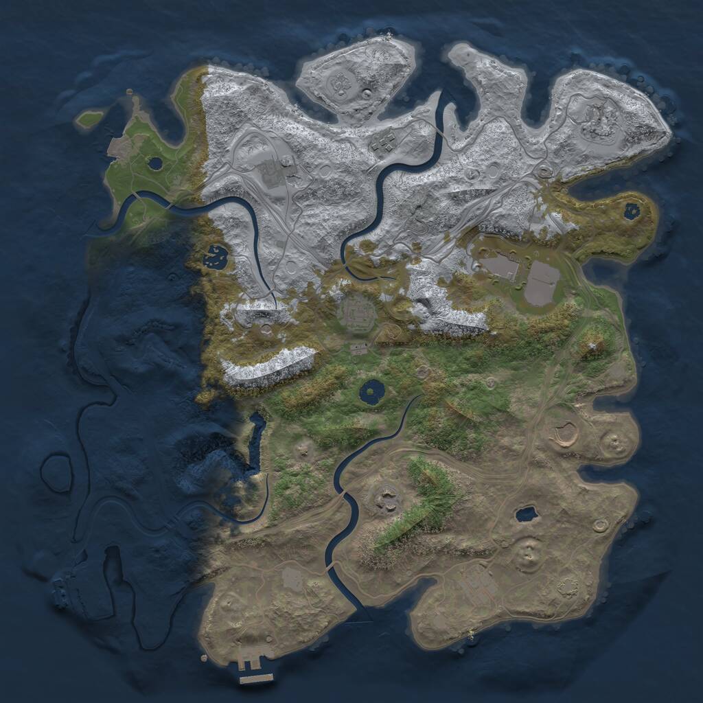 Rust Map: Procedural Map, Size: 4250, Seed: 546734965, 15 Monuments