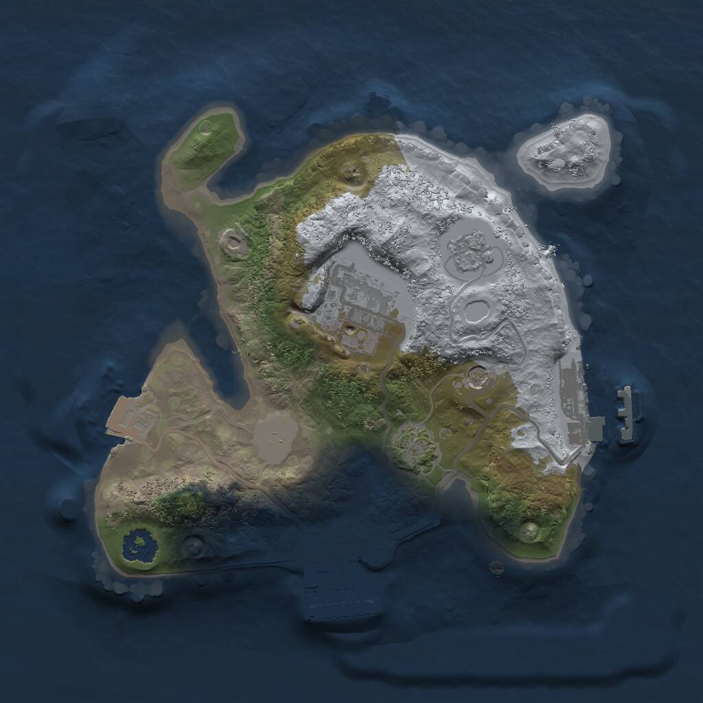 Rust Map: Procedural Map, Size: 2000, Seed: 1312741281, 7 Monuments