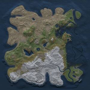 Thumbnail Rust Map: Procedural Map, Size: 4000, Seed: 883958219, 17 Monuments