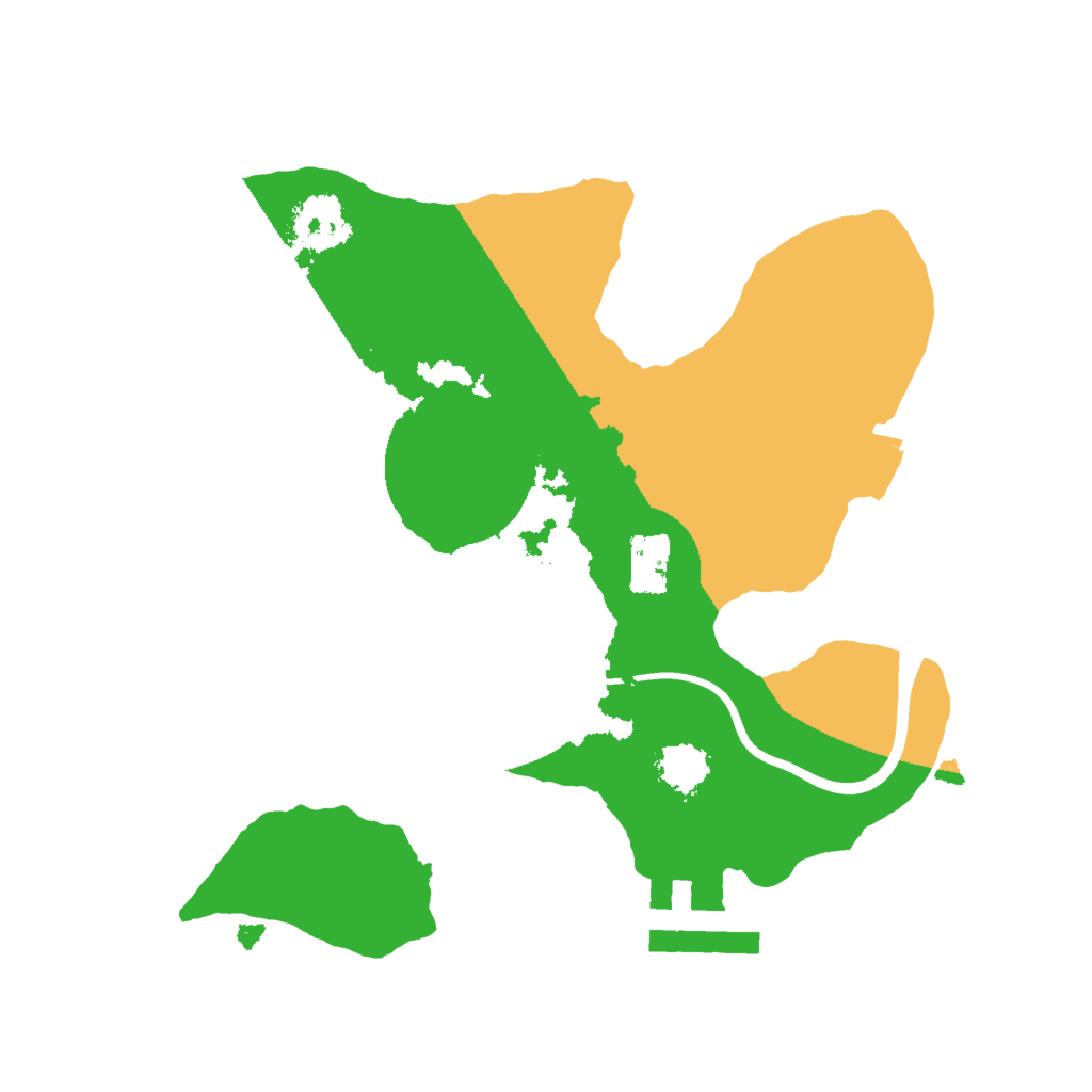 Biome Rust Map: Procedural Map, Size: 2000, Seed: 851892845