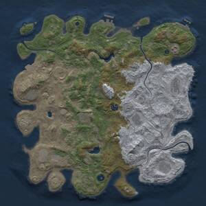 Thumbnail Rust Map: Procedural Map, Size: 4250, Seed: 1680722133, 17 Monuments