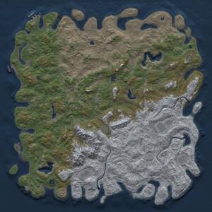Thumbnail Rust Map: Procedural Map, Size: 6000, Seed: 1972507788, 17 Monuments