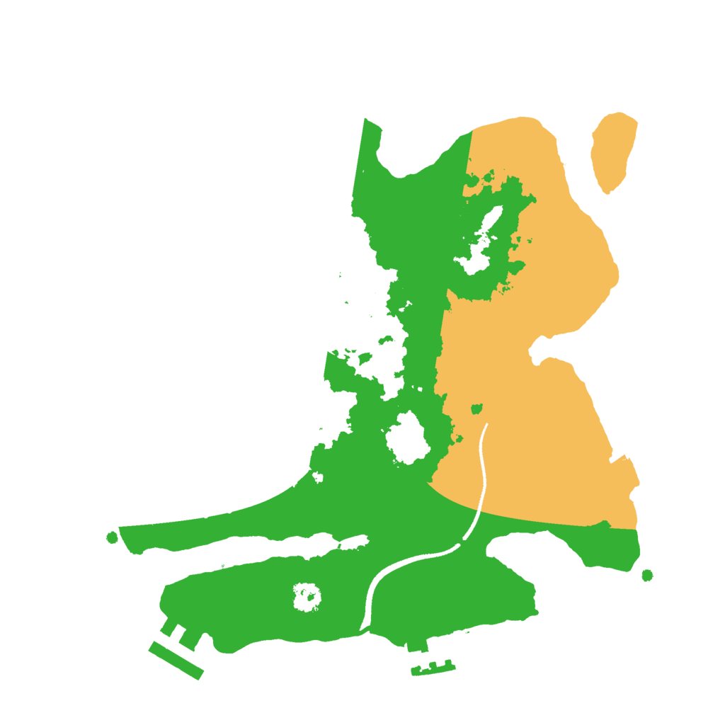 Biome Rust Map: Procedural Map, Size: 2500, Seed: 33535