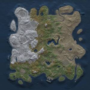 Thumbnail Rust Map: Procedural Map, Size: 4000, Seed: 873479671, 15 Monuments