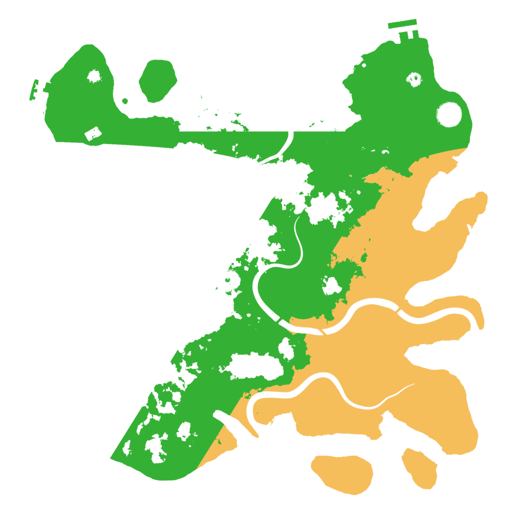 Biome Rust Map: Procedural Map, Size: 3700, Seed: 548