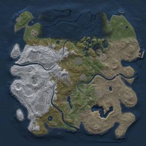 Thumbnail Rust Map: Procedural Map, Size: 4250, Seed: 400073, 15 Monuments