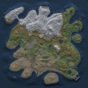 Thumbnail Rust Map: Procedural Map, Size: 3500, Seed: 678431, 14 Monuments