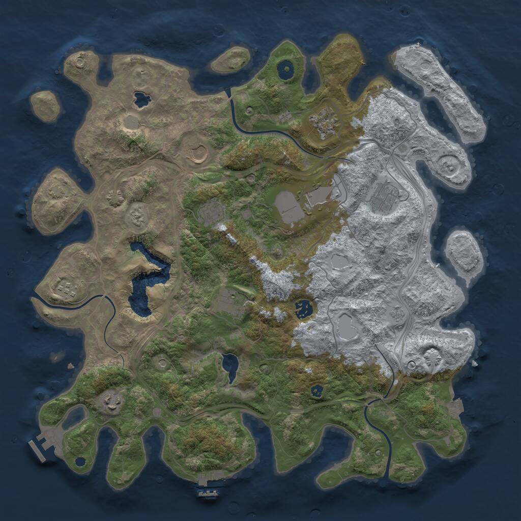 Rust Map: Procedural Map, Size: 4250, Seed: 1683596313, 15 Monuments