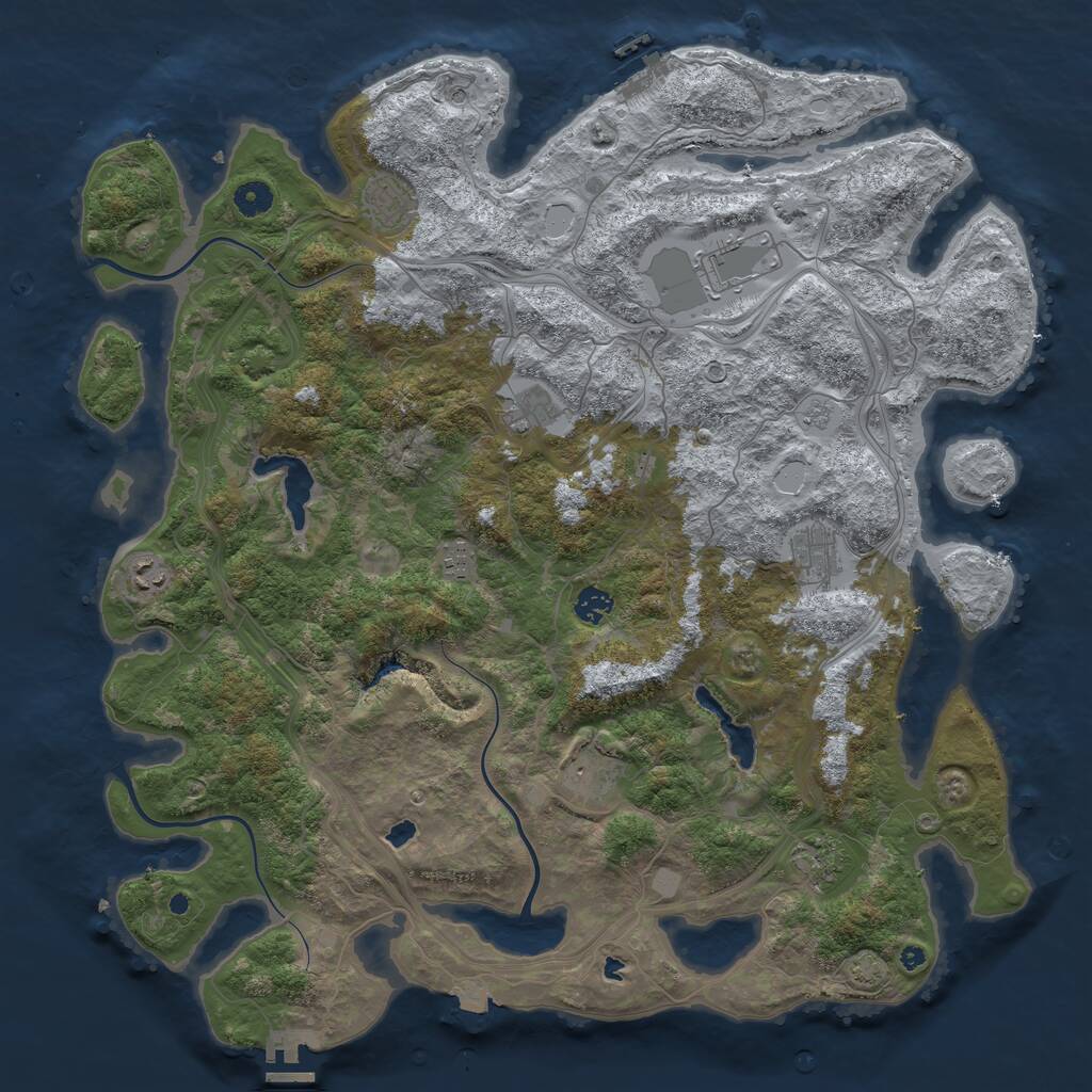 Rust Map: Procedural Map, Size: 4500, Seed: 685122664, 15 Monuments