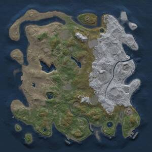 Thumbnail Rust Map: Procedural Map, Size: 4000, Seed: 76548, 14 Monuments