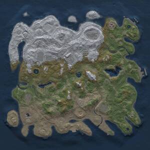Thumbnail Rust Map: Procedural Map, Size: 4250, Seed: 500740, 15 Monuments