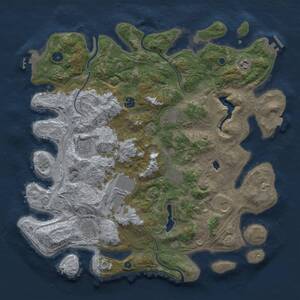 Thumbnail Rust Map: Procedural Map, Size: 4250, Seed: 420669033, 15 Monuments