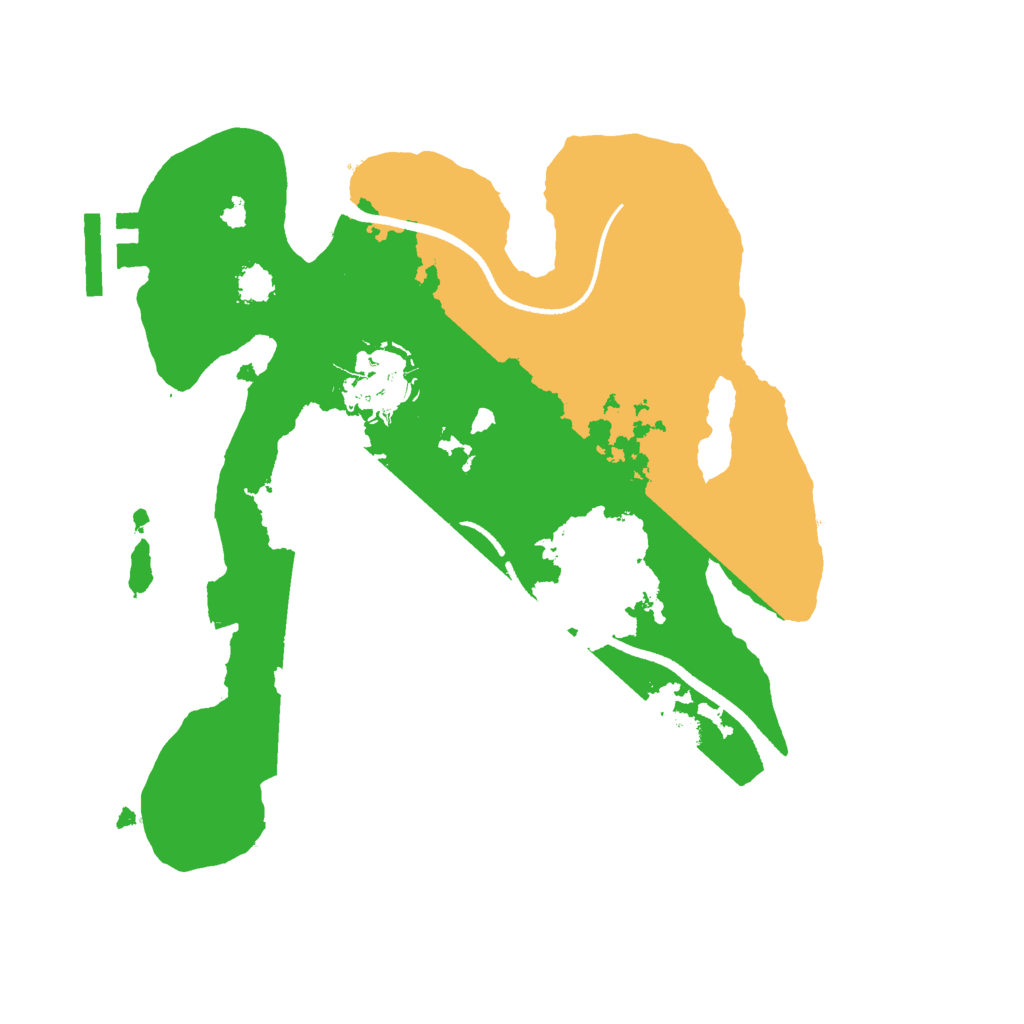 Biome Rust Map: Procedural Map, Size: 2500, Seed: 48751